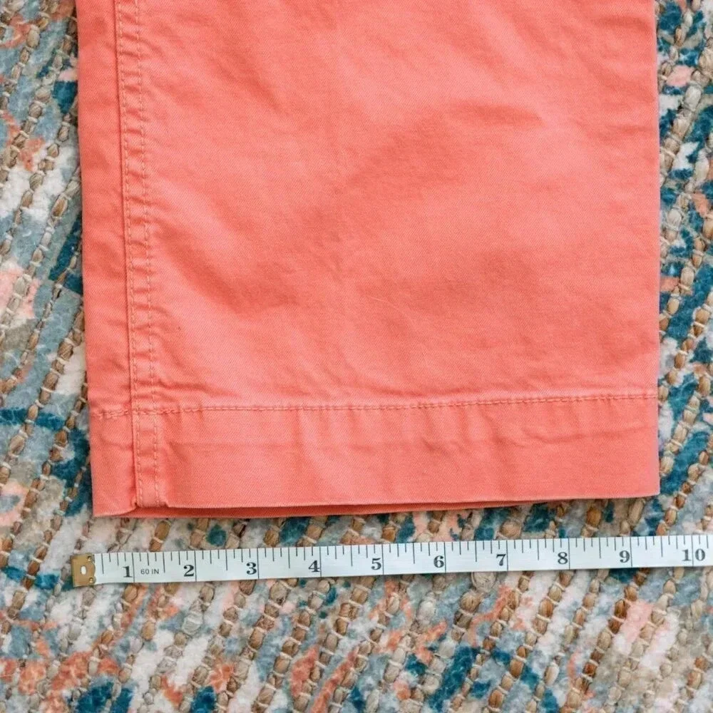 Tory Burch Coral Chino Pants | Size 32 | Cropped Straight Leg